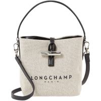 Longchamp Official Store Original Longchamp women Canvas Shoulder Bag ROSEAU ESSENTIAL TOILE Cross Bucket Bag Armpit Shoulder Bag