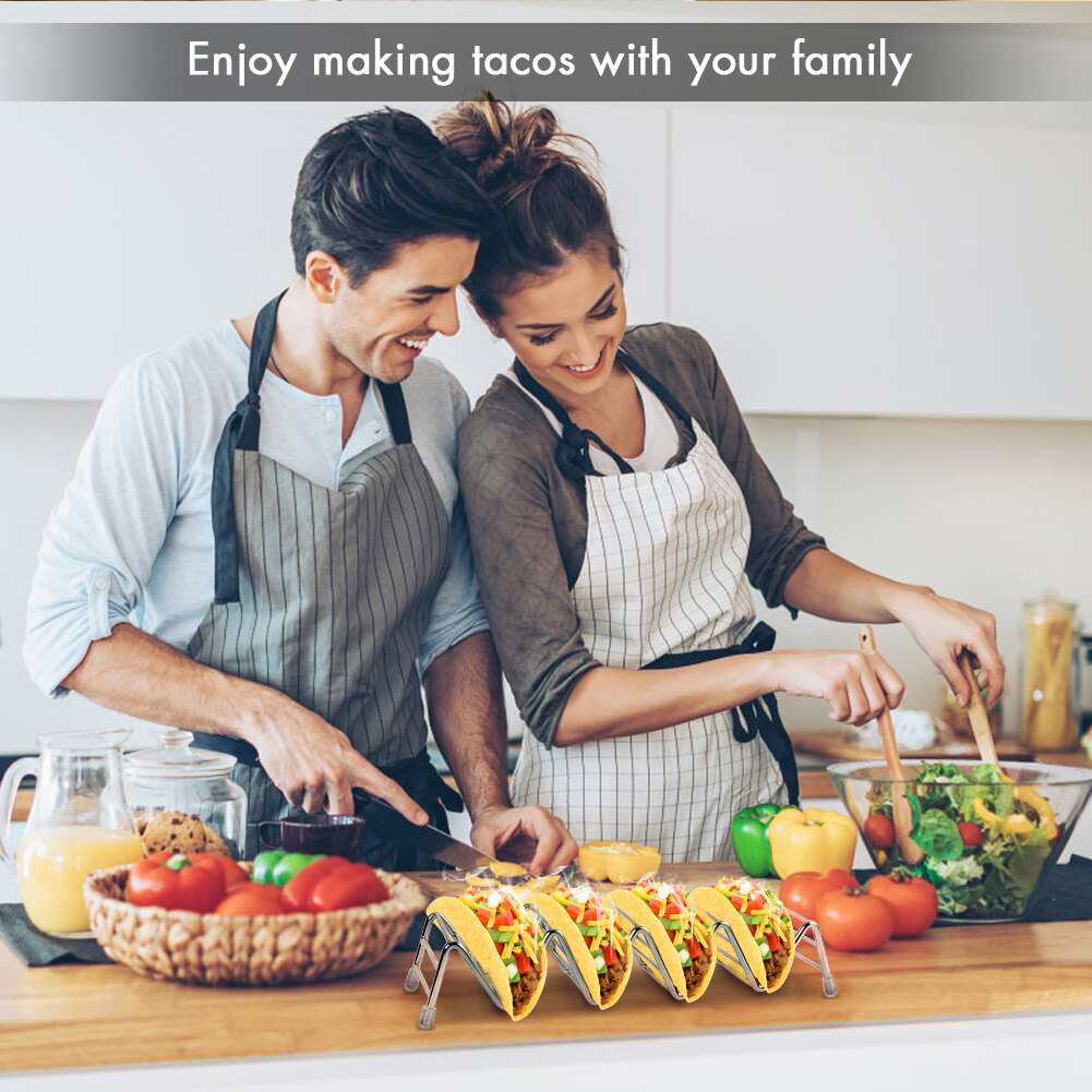 Rustproof 2 gói đồ giữ bánh taco, taco chủ, dễ dàng để làm sạch taco kit, cho máy rửa chén