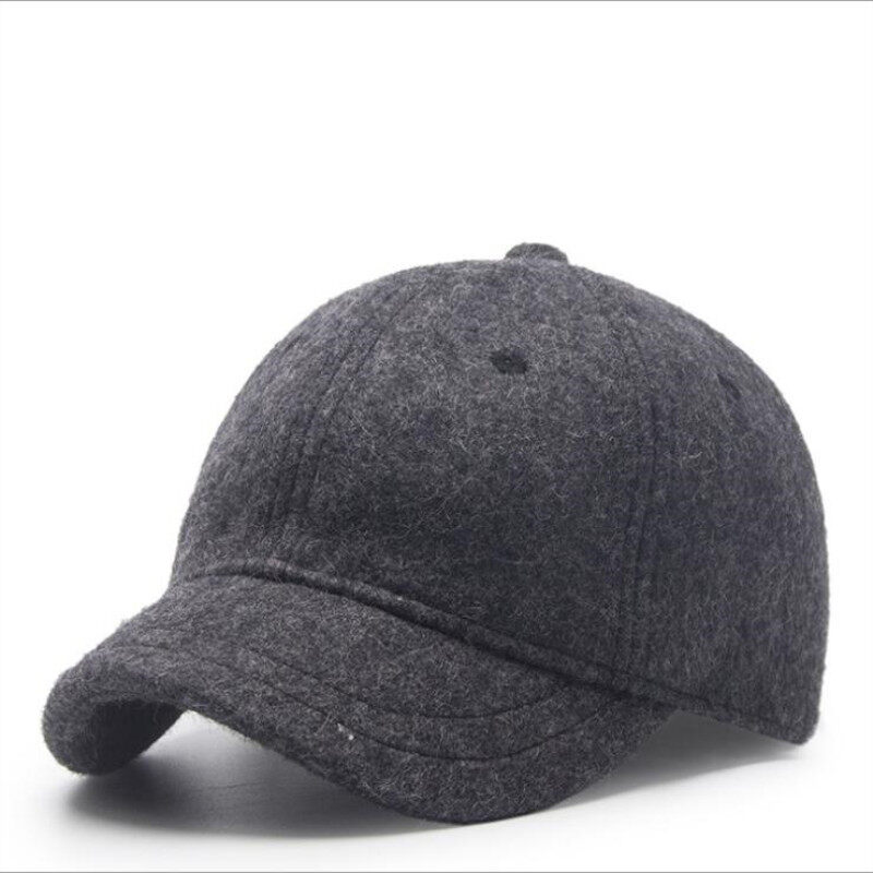 mens black wool cap