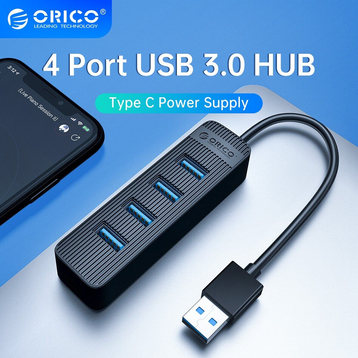 ORICO USB 3.0 HUB tipe C cung cấp điện Hub 4 cổng USB adapter cho PC máy