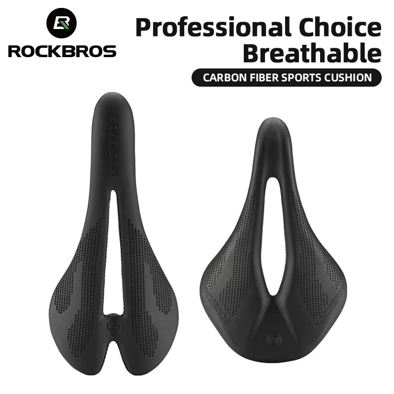 ROCKBROS sợi carbon Yên Xe Đạp Yên Xe Đạp Trọng lượng nhẹ yên xe đạp đường trường thoáng khí Đua Xe Chuyên Nghiệp đệm Phụ Kiện Xe Đạp
