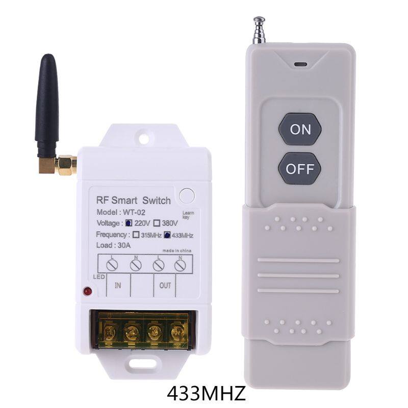 Công tắc bơm nước 220v30a + Công suất cao 3000 2A 433Mhz 315Mhz cho bộ thu công tắc điều khiển từ xa không dây AK-WT-02