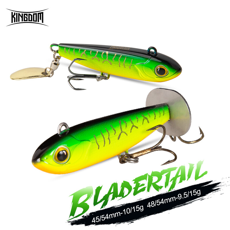 Kingdom BLADERTAIL 9502B # VIB Mồi Câu Cá Chì Cắt Chuyển Cứng Lure Tail Rung Nước Mặn Nước Ngọt Chìm Mồi Nhân Tạo Wobblers