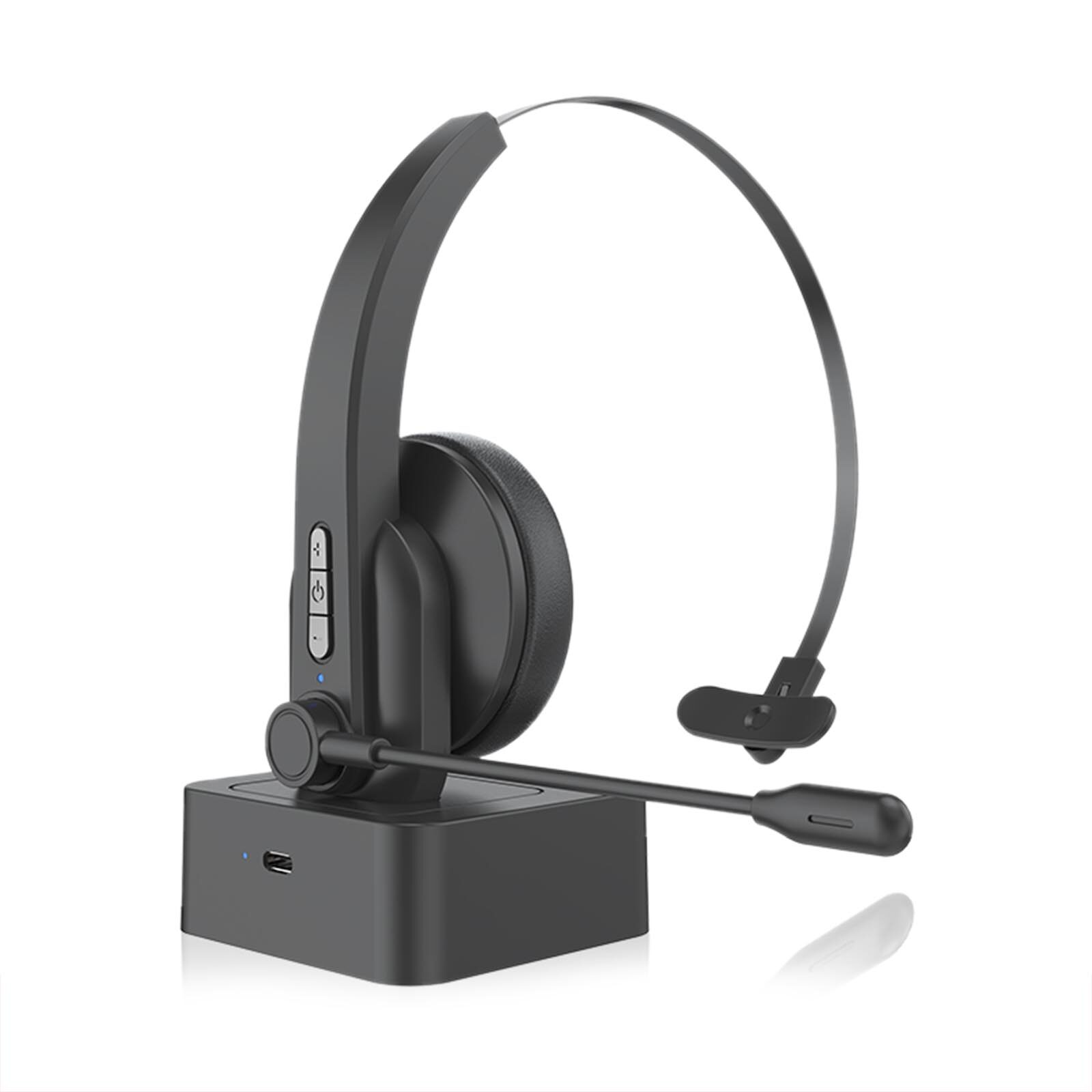 , Tai Nghe Bluetooth Có Micrô, Tai Nghe Gắn Đầu Khử Tiếng Ồn Dành Cho Điện Thoại Di Động Máy Tính Bảng