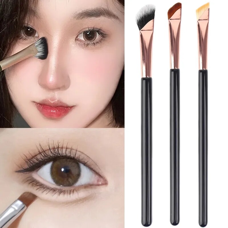 Cọ kẻ mắt lông mày cọ góc cạnh cọ phẳng nghiêng cọ lông mày mũi cọ trang điểm phấn mắt kẻ mắt