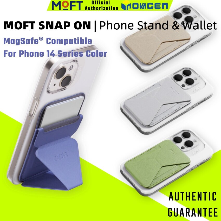 MOFT Snap On MagSafe Giá Đỡ Điện Thoại & Ví Phù Hợp Cho Điện Thoại 14 Màu Mới/Gắn Từ Tính, Không Keo/Có Khe Cắm Thẻ, Giá Đỡ Điện Thoại Di Động Có Thể Gập Lại