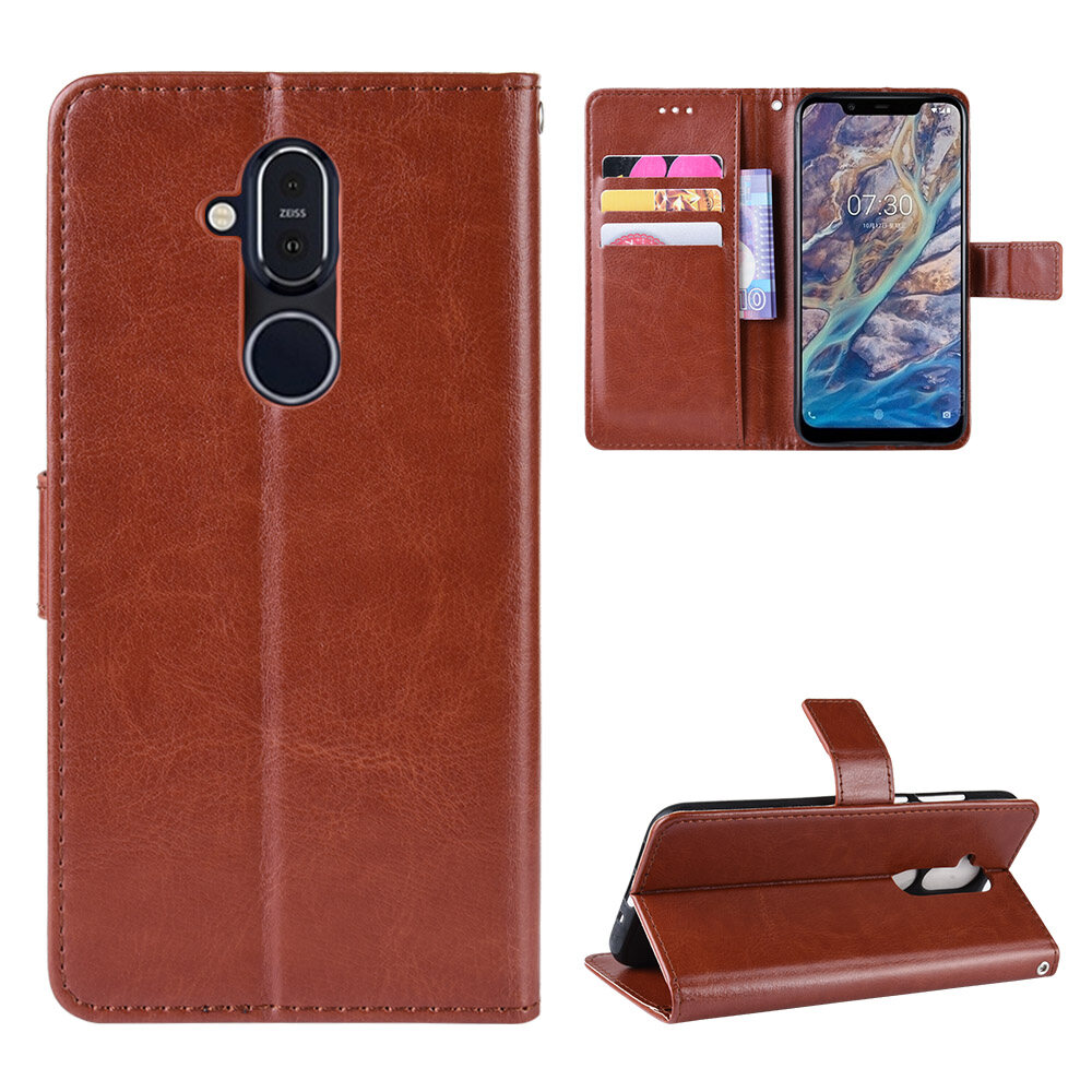 Ốp nokia 8.1 ốp cứng điện thoại lật dạng ví da pu ốp nokia8.1 ốp lưng chống sốc