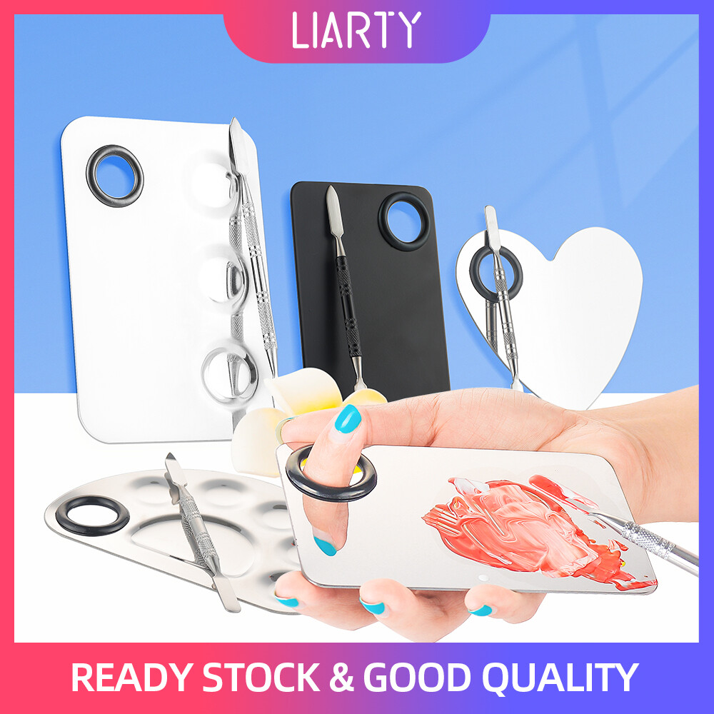 Liarty bảng màu vẽ móng nghệ thuật bộ bảng màu vẽ móng nghệ thuật bằng thép không gỉ cho nữ