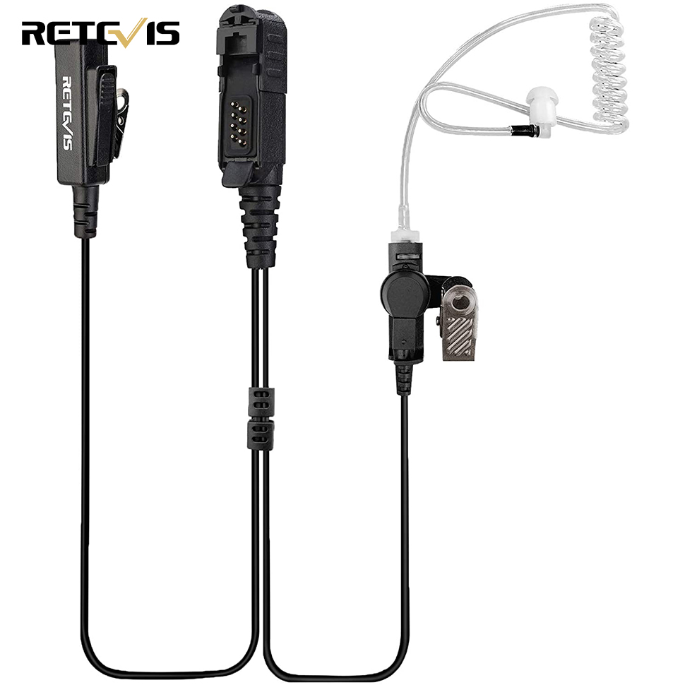 Retevis Tai Nghe Bộ Đàm Giám Sát Có Mic, Tương Thích Với Động Cơ XPR3300e XPR3300 XPR3500e XPR3500 XIR P6600 DP2400 DP2600 E8600 Bộ Đàm, Tai Nghe Radio 2 Chiều Ống Âm Thanh (1 Gói) Giá 625,479 Đồng*Miễn phí vận chuyển