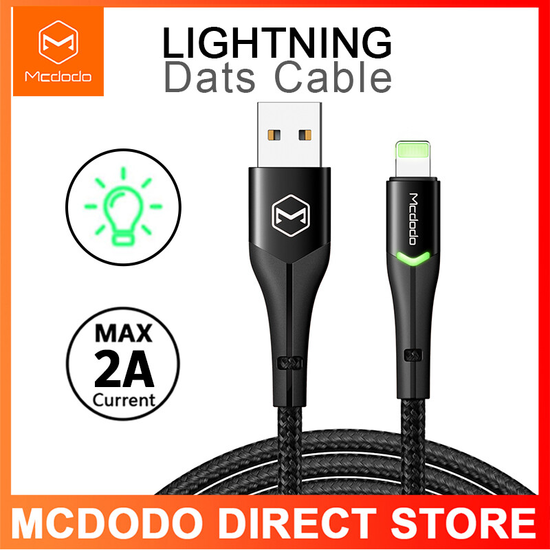 MCDODO Cáp Sạc iPhone 2A Dòng Điện Cao Cáp Sạc LED Dữ Liệu USB Cáp Cho iPhone 11 Pro Max XS XR X 8 iPad IPod IOS 13 Sạc