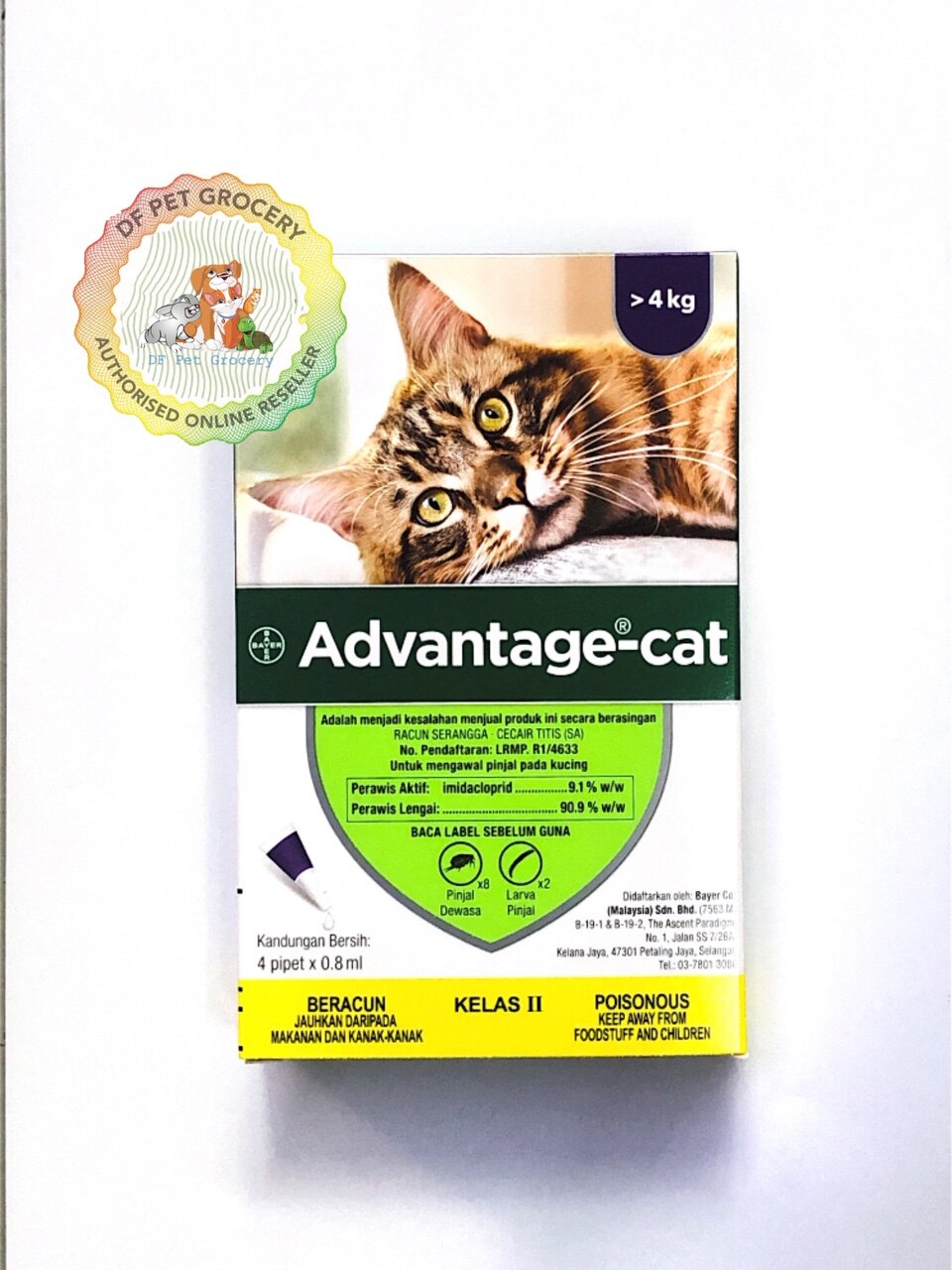 Advantage Cat 0.8ml x 4pcs-Cat Flea, Lice u0026 Tick Control  Lazada