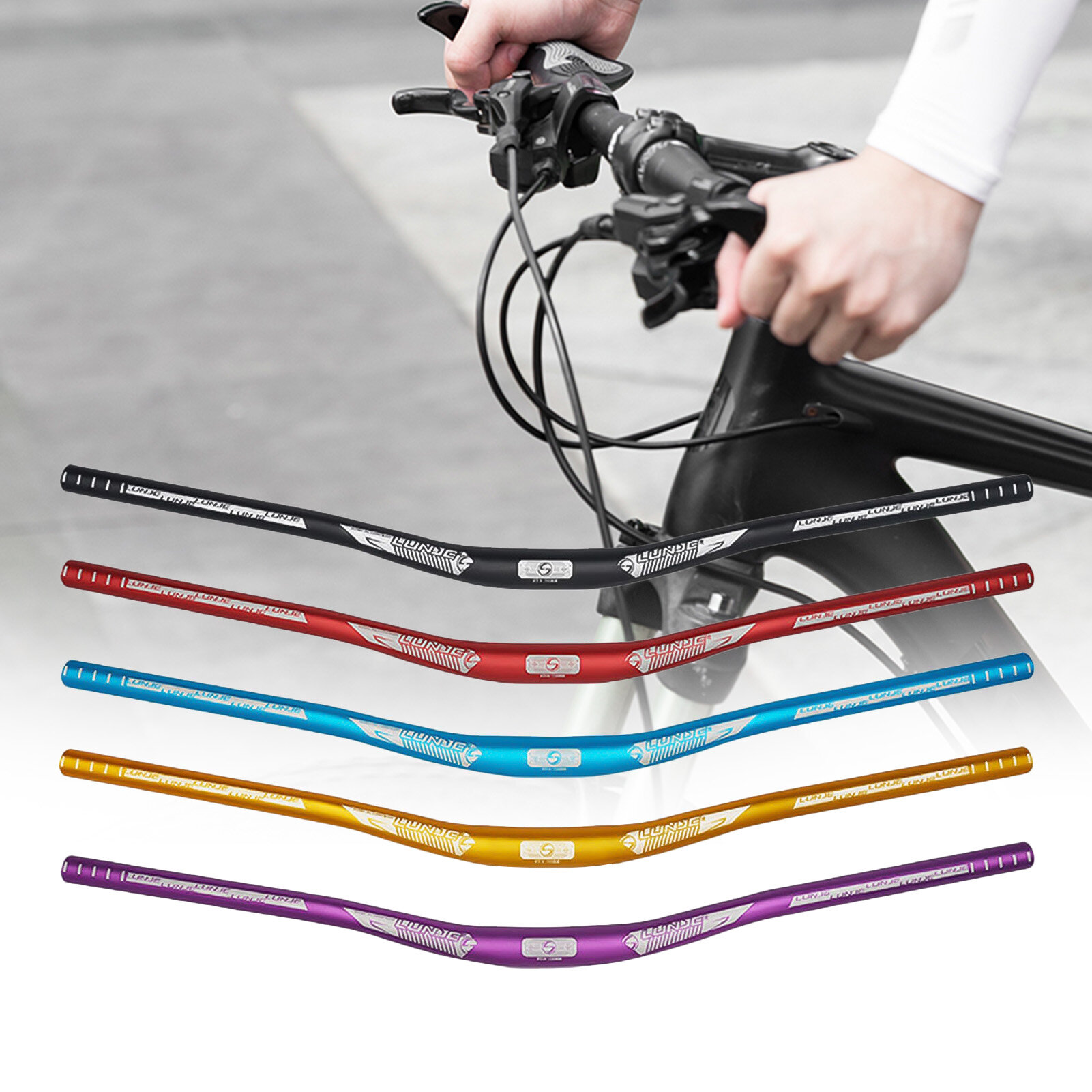 Thanh Nâng Xe Đạp Leo Núi Bằng Hợp Kim Nhôm Bền Chống Mòn 720Mm Tay Lái, Phụ Kiện Lắp Ráp Xe Đạp Leo Núi