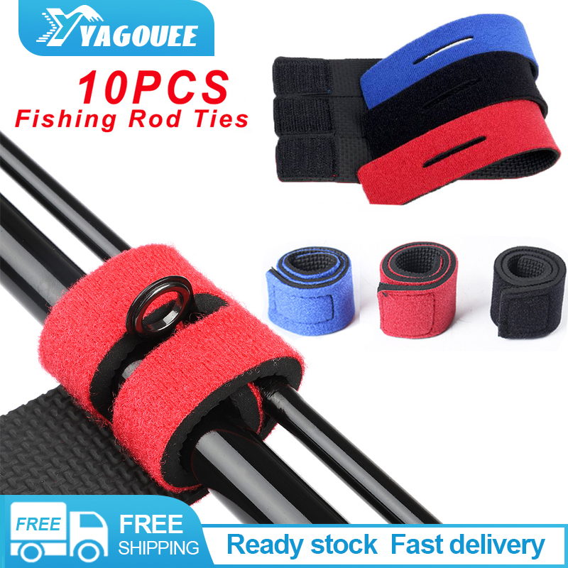 10 cái dây giữ cần câu cá dây buộc dụng cụ dây quấn đàn hồi dây buộc dây buộc dây buộc cần câu cá ngoài trời phụ kiện dây buộc cần câu cá