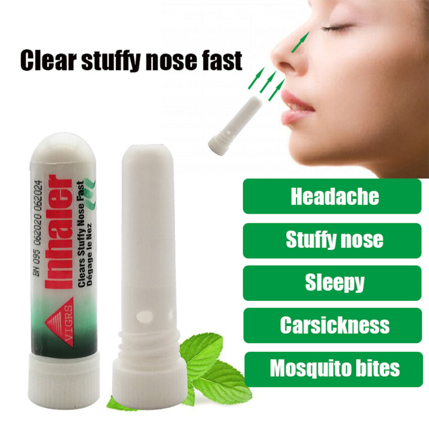 100% New Herbal Nasal Inhaler Poy Sian Essential Oil Refresh Cold Cool Mint Stick For Rhinitis Stuffy Breezy AsthmaName: Nasal Inhaler ราคา 12 บาท*ส่งฟรี