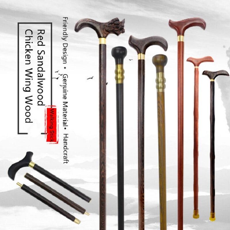Nạng có thể gập lại đầu tròn lc dành cho người già nạng tay vịn chống sk kiểu cổ điển mù