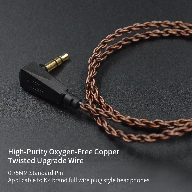 Cáp Xoắn Đồng Không Có Oxy Độ Tinh Khiết Cao KZ Mới Cáp Tai Nghe KZ Cáp Chính Hãng KZ ZSX ZS6 ZST ZSR ZS10 C12 AS16 AS12
