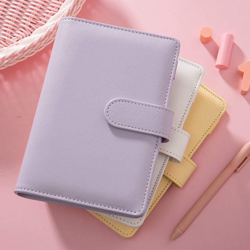 [Document supplies] Notebook Small Size Portable Loose Spiral Notebook Notebook Simple Cute Girl Heart Diary College Student