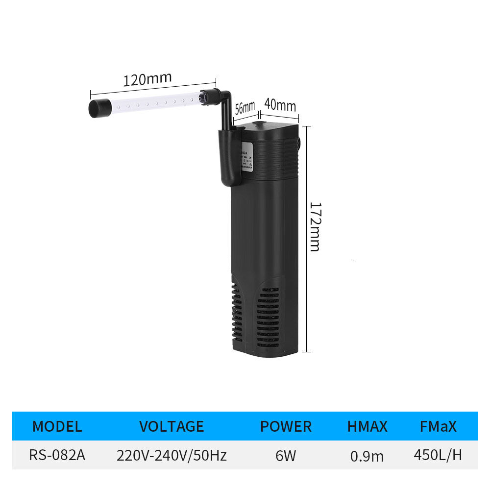 Emango 3 Trong 1 Bộ Lọc Nước Bể Cá Máy Bơm Chìm Với Chức Năng Lọc Oxy Tuần Hoàn Cho Máy Bơm Bể Cá Nư