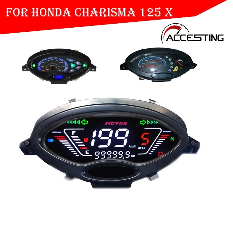 DIGITAL METER Motorcycle Speedometer Full ​LCD meter Assy For Honda Charisma 125 X & D Wave125S innovation 125 NOVA 125 ราคา 1,035 บาท*ส่งฟรี