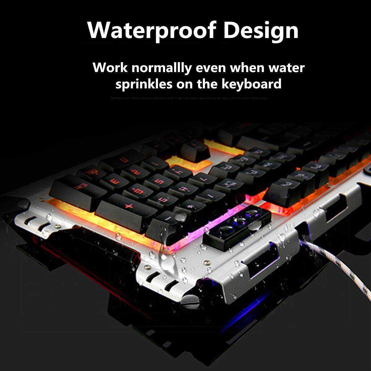 Generic Backlight Gaming Mechanical Wired Metal KeyBoard Set - KeyBoard ...