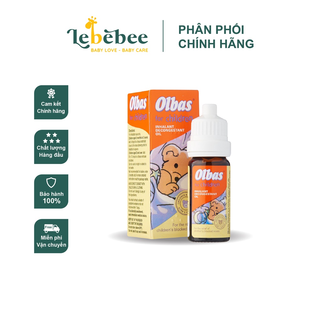 Tinh dầu olbas xông mũi ngạt cho bé từ 3 tháng