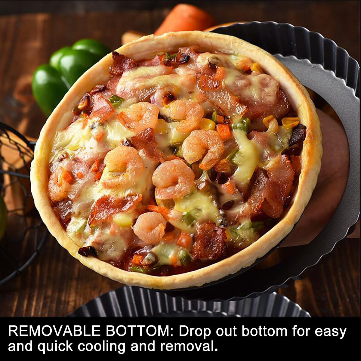 Antiadherente Quiché flan Pan moldes de repostería torta de la pizza