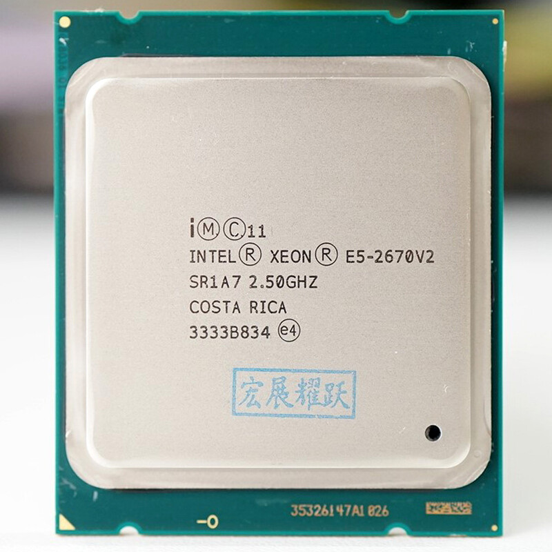 Xeon serv e5-2670 bộ vi xử lý v2 e5 2670 v2 cpu 2.5 lga 2011 sr1a7 mười lõi máy tính để bàn bộ vi xử lý, e5 2670v2 100% hoạt động bình thường
