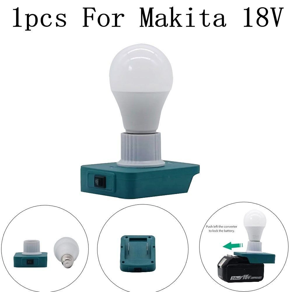 1 Bóng Đèn LED 12-60V Bóng Đèn E27 6500K Cho Makita Dòng Đèn LED 18V Độ Sáng Cao