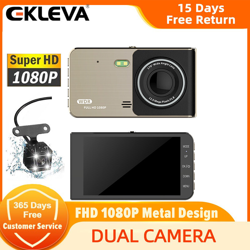 EKLEVA Camera DVR 4 Inch LCD 1080P HD Cho Xe Hơi Camera Hành Trình Ghi