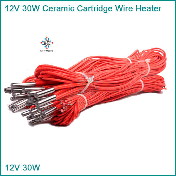 【♘COD Free Cas♘】 zhufengdi558151 12V 24V 30 Wát 40 Wát Hộp mực Gốm Dây nóng cho Arduino máy in 3D MK10