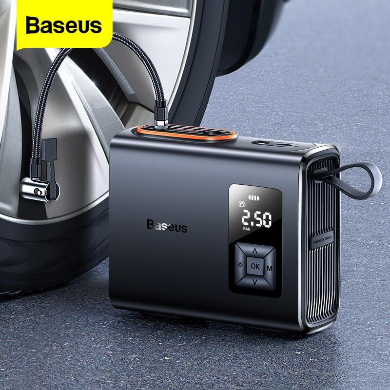 Baseus máy bơm lốp không dây máy nén khí di động cho xe hơi xe máy xe đạp máy phun áp suất bơm lốp điện