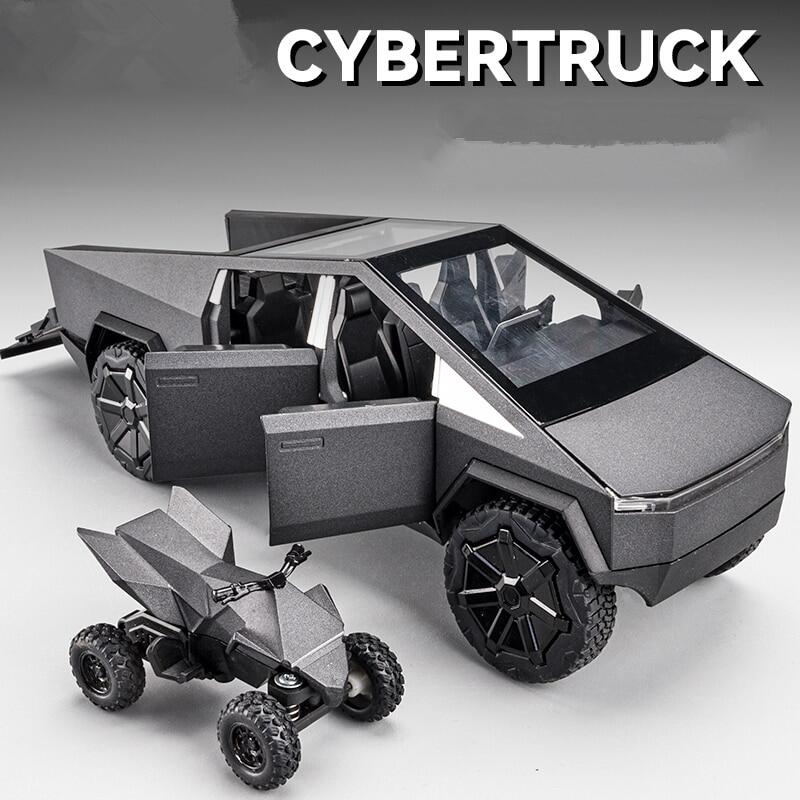 1 24 Tesla cybertruck Pickup xe hợp kim mô hình diecasts đồ chơi kim loại