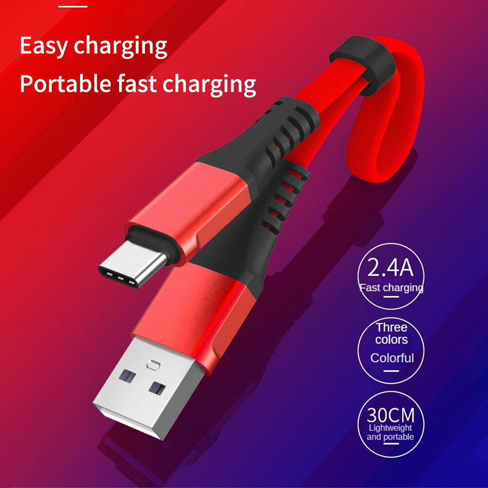 Liplasting 30Cm Micro di động loại USB C Cáp Nhanh Chóng Sạc Ngắn Cáp dữ liệu USB dây đồng bộ dữ liệu Cho Xiaomi Huawei điện thoại di động hệ điều hành Android