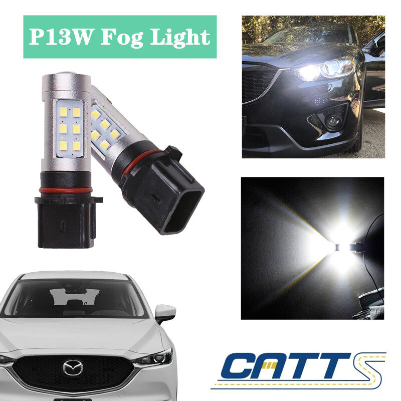 2 Miếng P13W SH23W Bóng Đèn LED Đèn Sương Mù Đèn Chạy Ban Ngày Formazda CX-5 CX5 Năm 2013 Và Sau Đó
