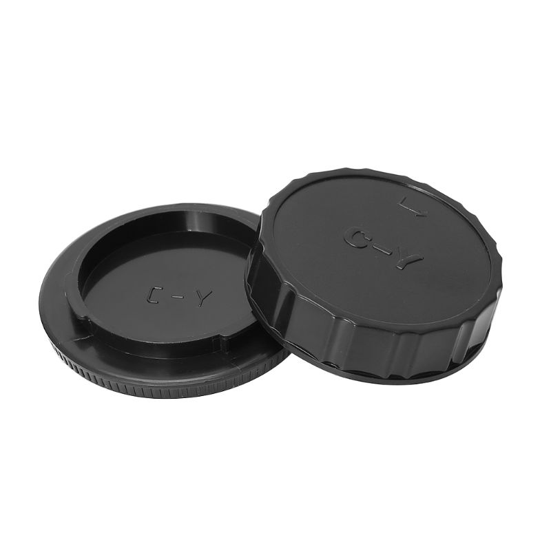 Nắp thân ống kính phía sau bộ nắp đậy máy ảnh bảo vệ gắn vít chống bụi bằng nhựa màu đen thay thế cho contax yashica c/y mount
