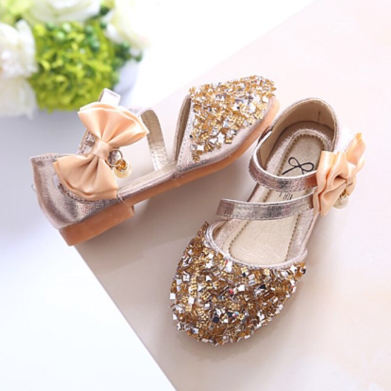 Giày Kim Sa Lấp Lánh Cho Bé Gái Tập Đi Giày Bệt Công Chúa Giáng Sinh Giày Dự Tiệc Sinh Nhật Cho Bé Gái Trẻ Em Mùa Thu Halloween 3T 4