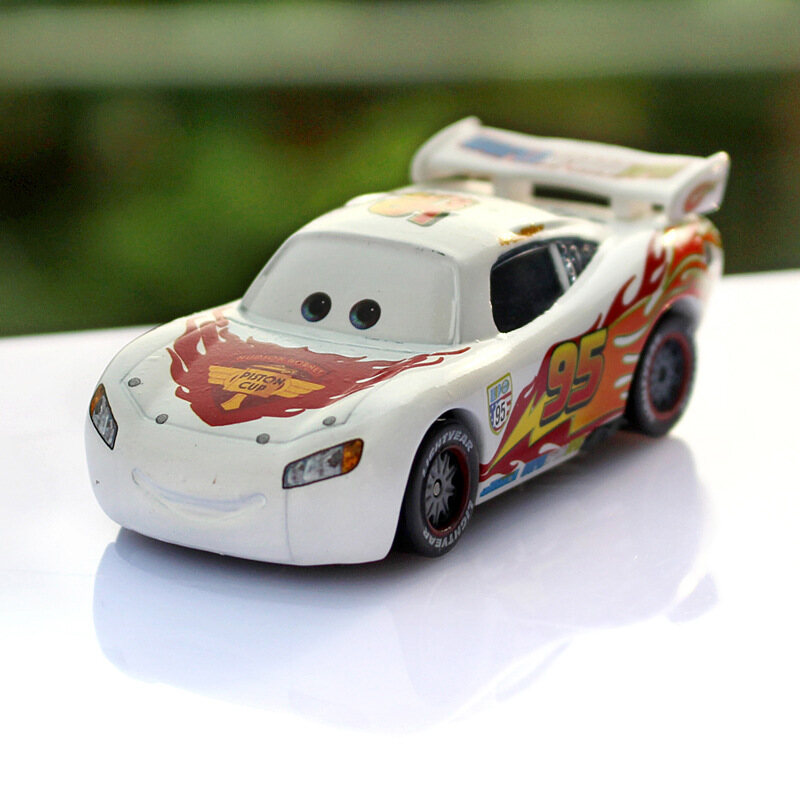 Disney Pixar Car Toys Police Mcqueen Piston Cup Racer Lightning Dinoco Jackson Storm 1:55 Diecast Vehicle Metal Alloy for Preschool Children Boys Cars Model Children's Birthday Gift - 5