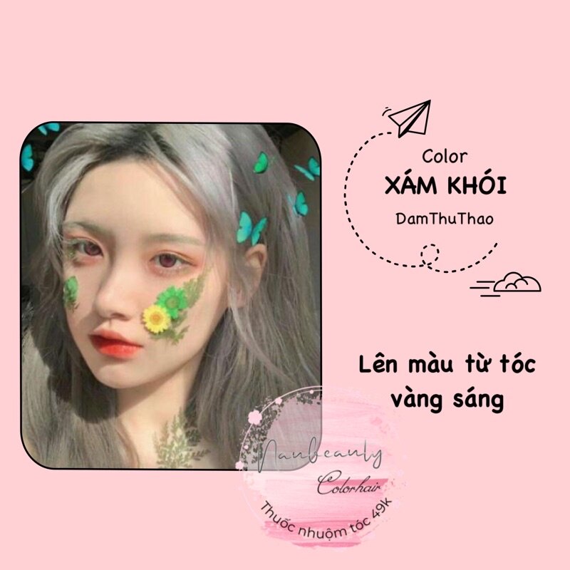 Thuốc nhuộm tóc màu xám khói xám khói
