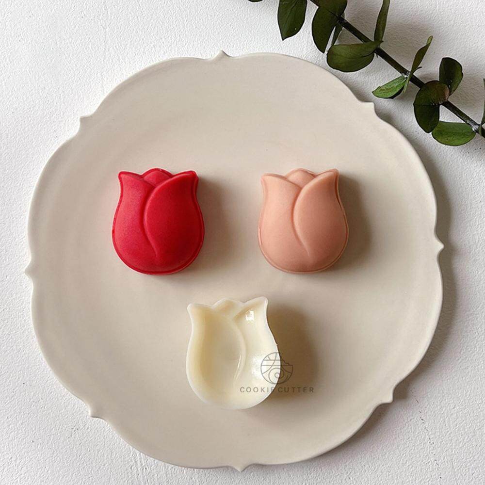 AMOY Khuôn Bánh Trung Thu Khuôn Bánh Trung Thu Khuôn Bánh Trung Thu Hình Hoa Tulip Bánh Đậu Xanh Khuôn Bánh Trung Thu Khuôn Bánh Trung Thu Hình Thức Ma'amoul