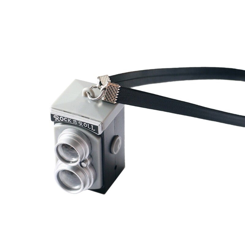 1/12 Mô Hình Máy Ảnh Mini Nhà Búp Bê Đạo Cụ Chụp Ảnh Sơ Sinh Camera Siêu Nhỏ Cổ Điển Trang Trí