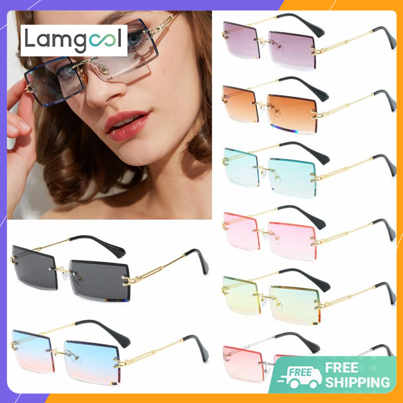 Hàng Có Sẵn Kính Râm Hình Chữ Nhật Nhỏ Thời Trang Kính Mắt Chống Tia UV400 Mùa Hè Kính Râm Hoài Cổ Đạp Xe Không Vành Mới Nhất Cho Nam Nữ 2021 Kính Râm OUA2696