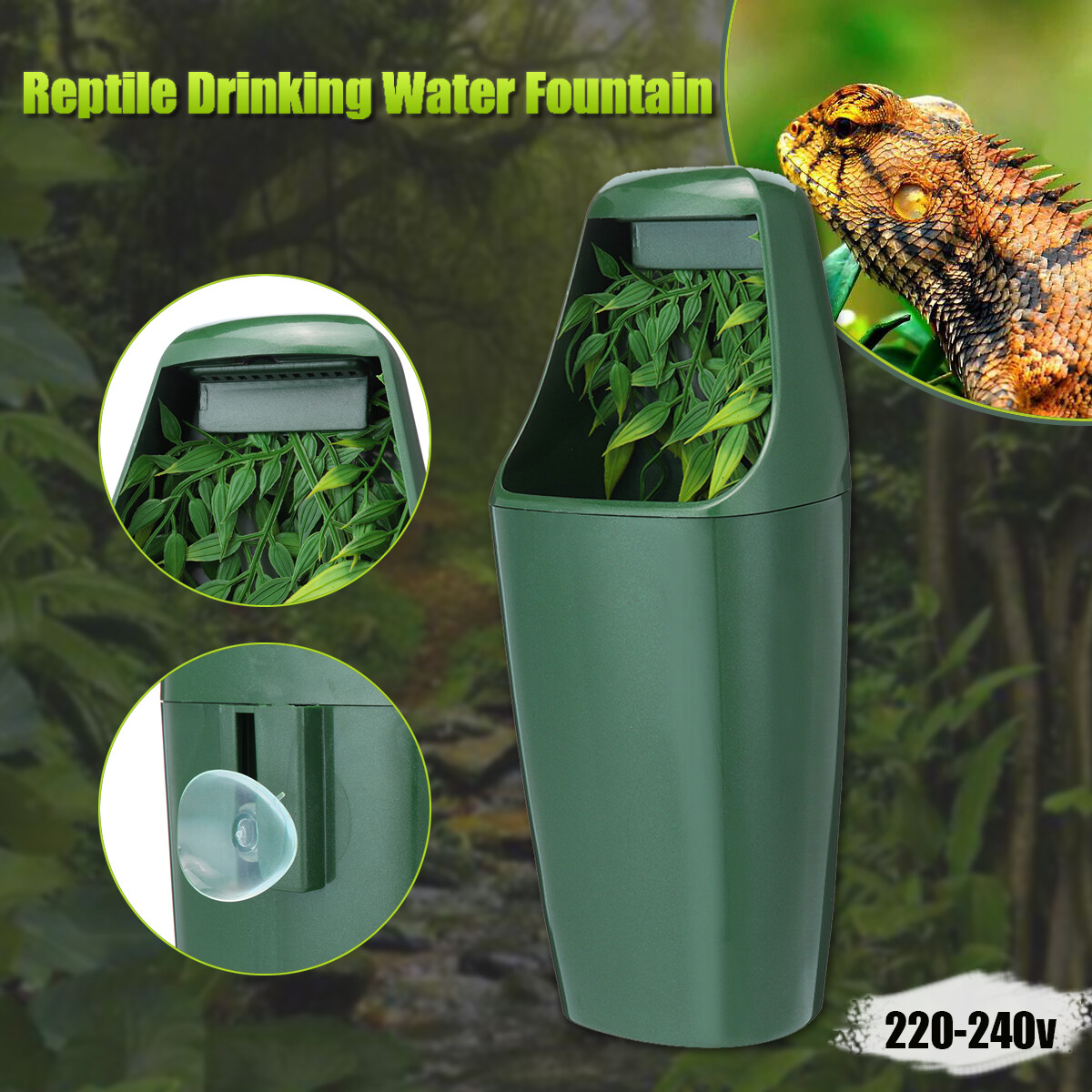 Generic 110V Reptile Drinking Water Fountain Chameleon Lizard Dispenser
