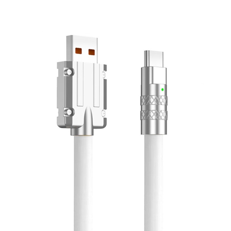 Cáp dữ liệu 120w type c sạc nhanh thông minh cáp dữ liệu usb sang type c cáp tpe dây type c dây sạc có đèn báo
