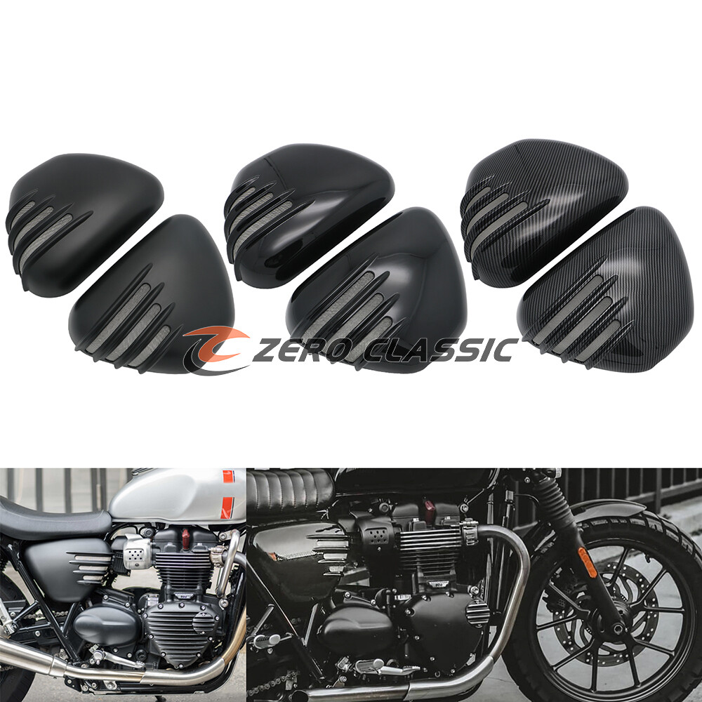 Phụ Kiện Xe Máy Vỏ Bọc Bên Hông Ắc Quy Bằng Nhựa ABS Bảo Vệ Khung Cho Triumph Speed Twin 1200 2019-2020 Street Cup Street Twin Street Scrambler 2017-2019 Gloos Đen/Cacbon/Đen Mờ