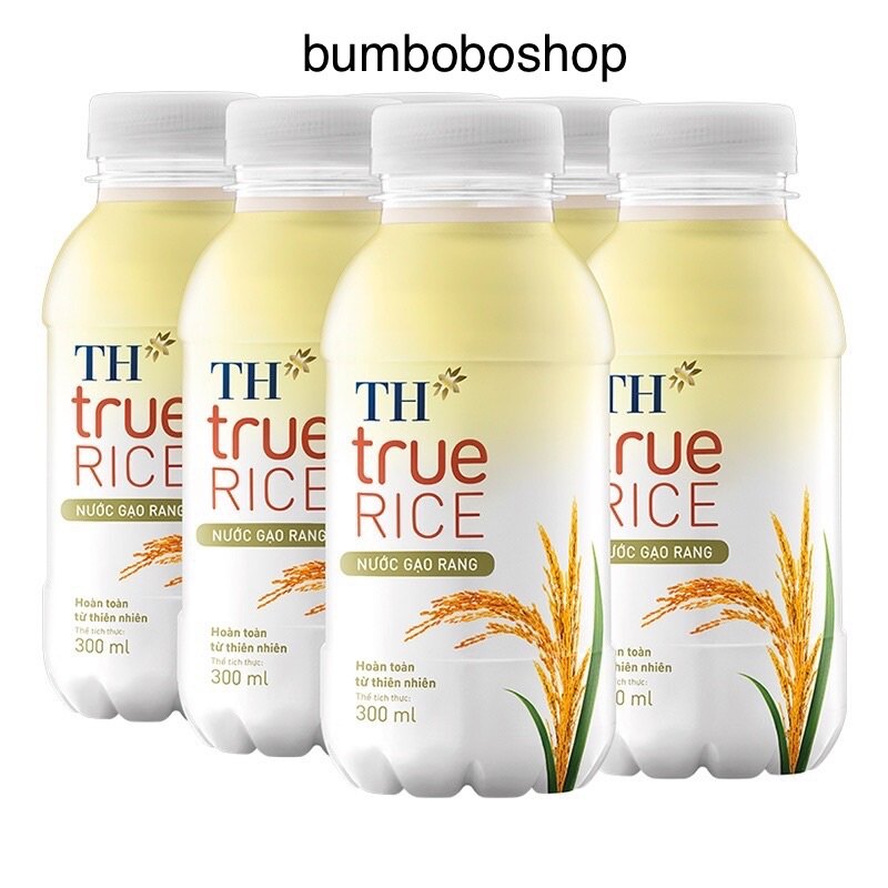 (GIAO 4H TPHCM) lốc 6 chai nước gạo rang/gạo lứt đỏ TH TRUE RICE (300ml/chai)
