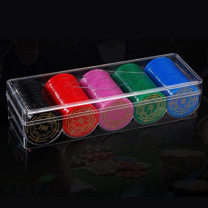 Poker Chip Tray 5 Grids Poker Chip Display Clear Acrylic Poker Chip Rack