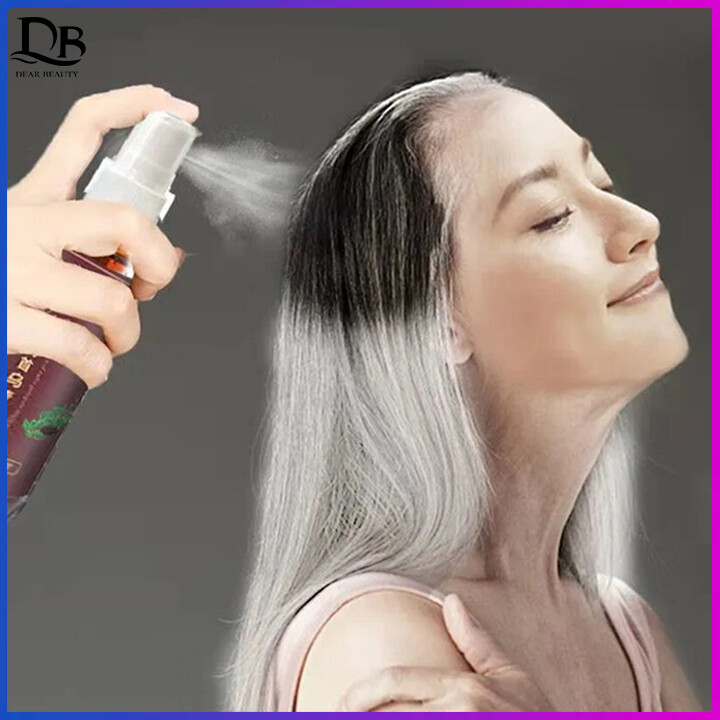Dearbeauty Bình Xịt Tóc Màu Đen Chiết Xuất Polygonum Tự Nhiên Hiệu Quả Tóc Trắng Chuyển Sang Màu Đen Dịu Nhẹ Nourshing Roots Hair Black Serum Che Phủ Tóc Màu Xám 30Ml