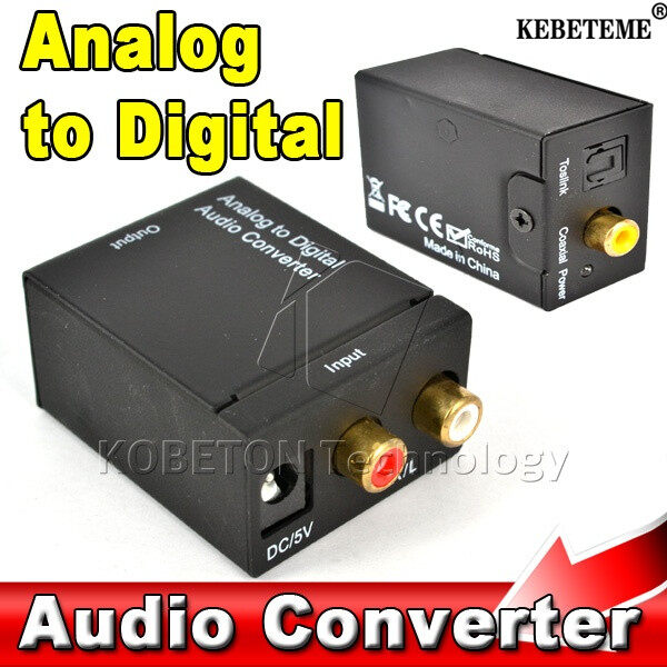 KEBETEME Analog To Digital ADC Converter Optical Coax RCA Toslink Audio Sound Adapter SPDIF Adaptor For TV Xbox 360 DVD ราคา 144 บาท*ส่งฟรี