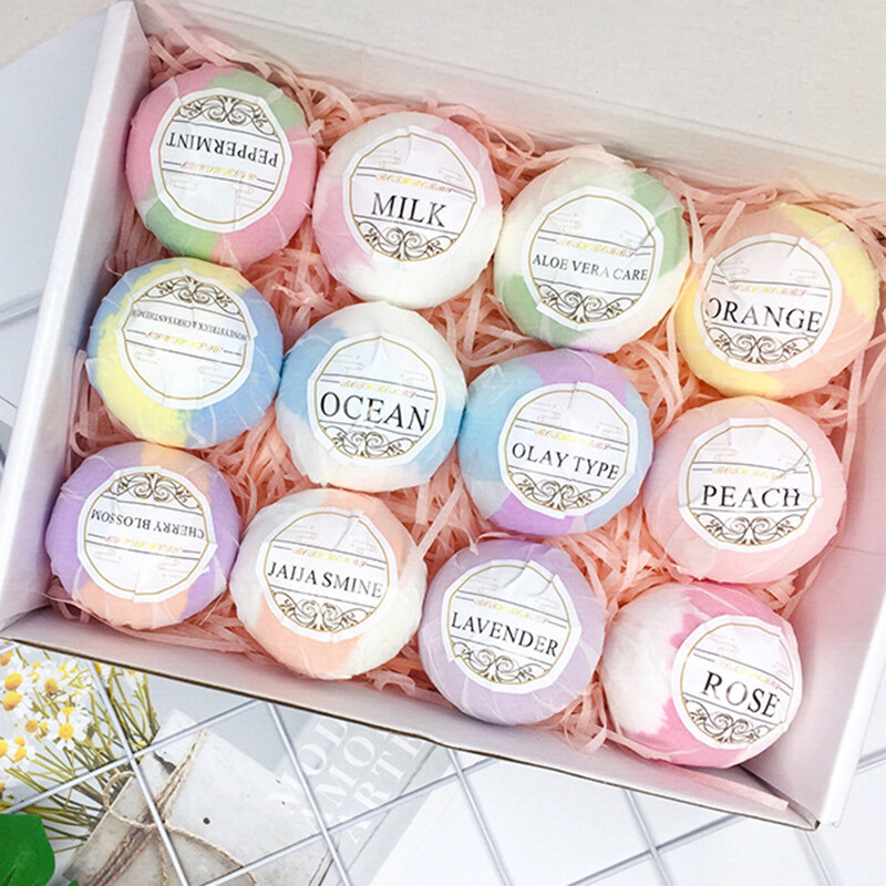 Bộ 12 bóng tắm có tinh dầu hữu cơ tự nhiên, làm quà tặng sinh nhật Miss Lan - INTL