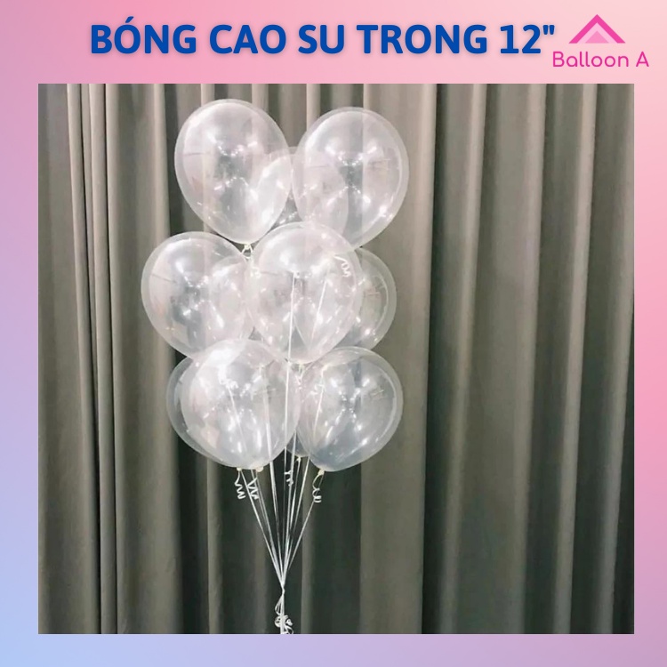 10 quả bóng bay trong suốt cao su 12 inch đựng kim tuyến bóng bay trang trí sinh nhật, bóng bay trang trí tiệc cưới